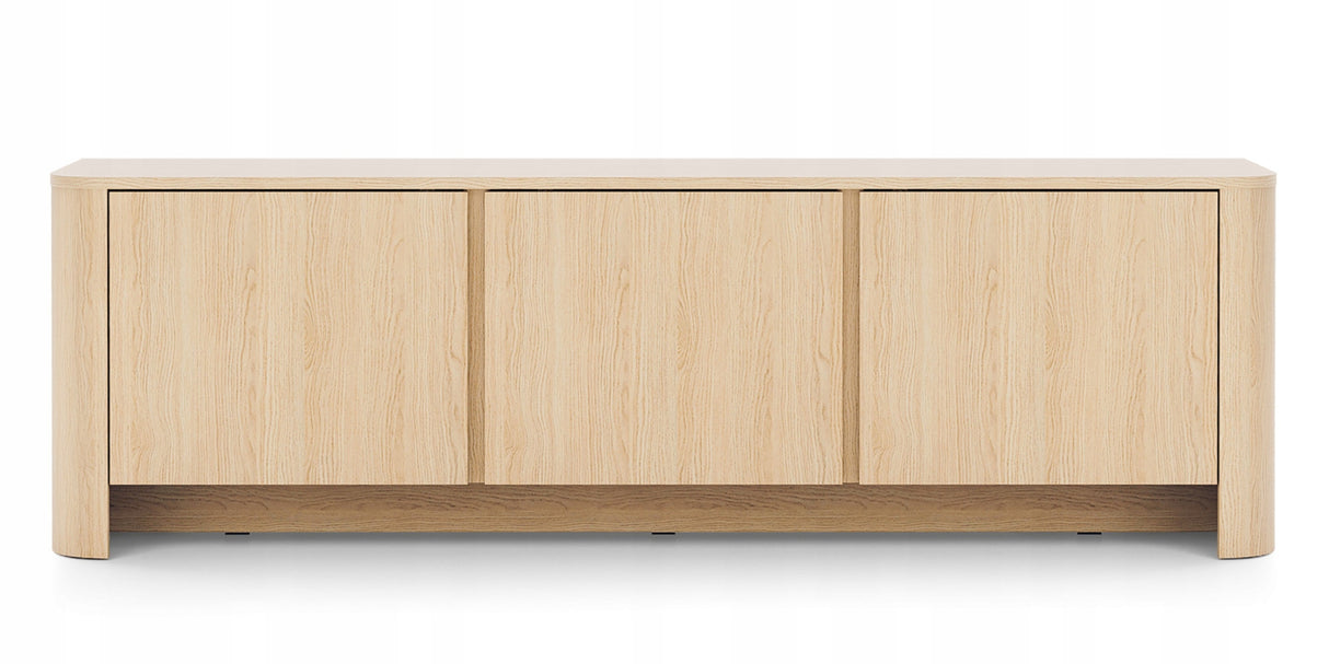 Szafka RTV Zaokrąglone Kształty Nowoczesny Design Dąb Vicenza 168x39 cm