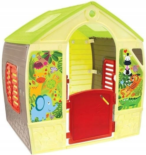 Domek Dla Dzieci Plastikowy Otwierane Drzwi I Okna 12 m+ 102 x 88 x 108 Cm