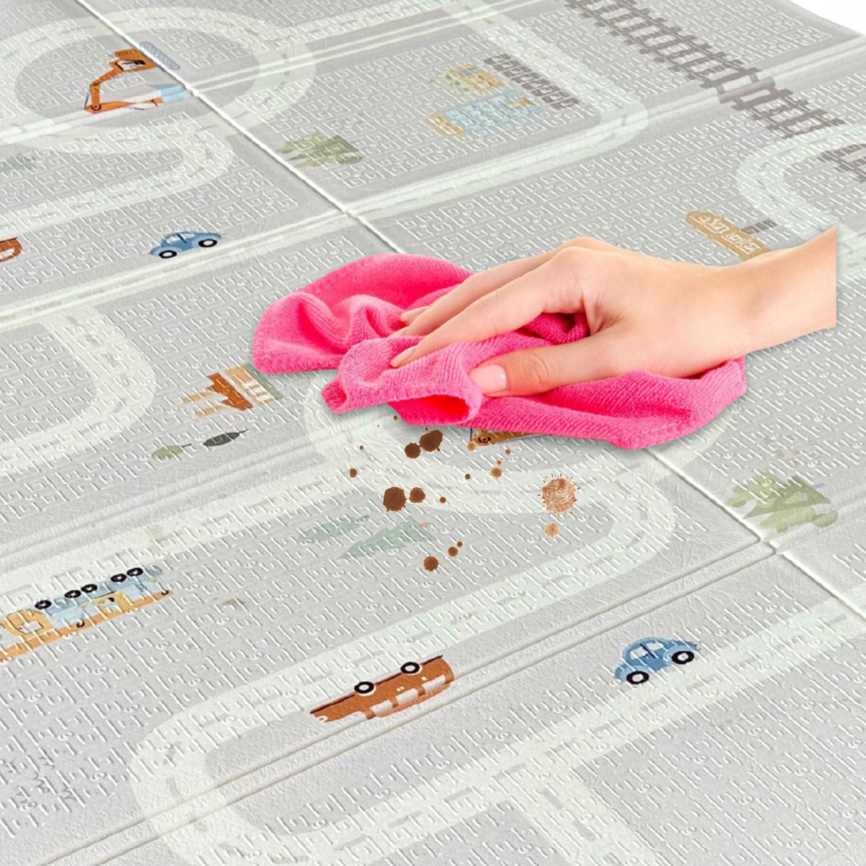 Dwustronna Mata Składana Piankowa Edukacyjna Duża 200x180 cm dla Niemowląt