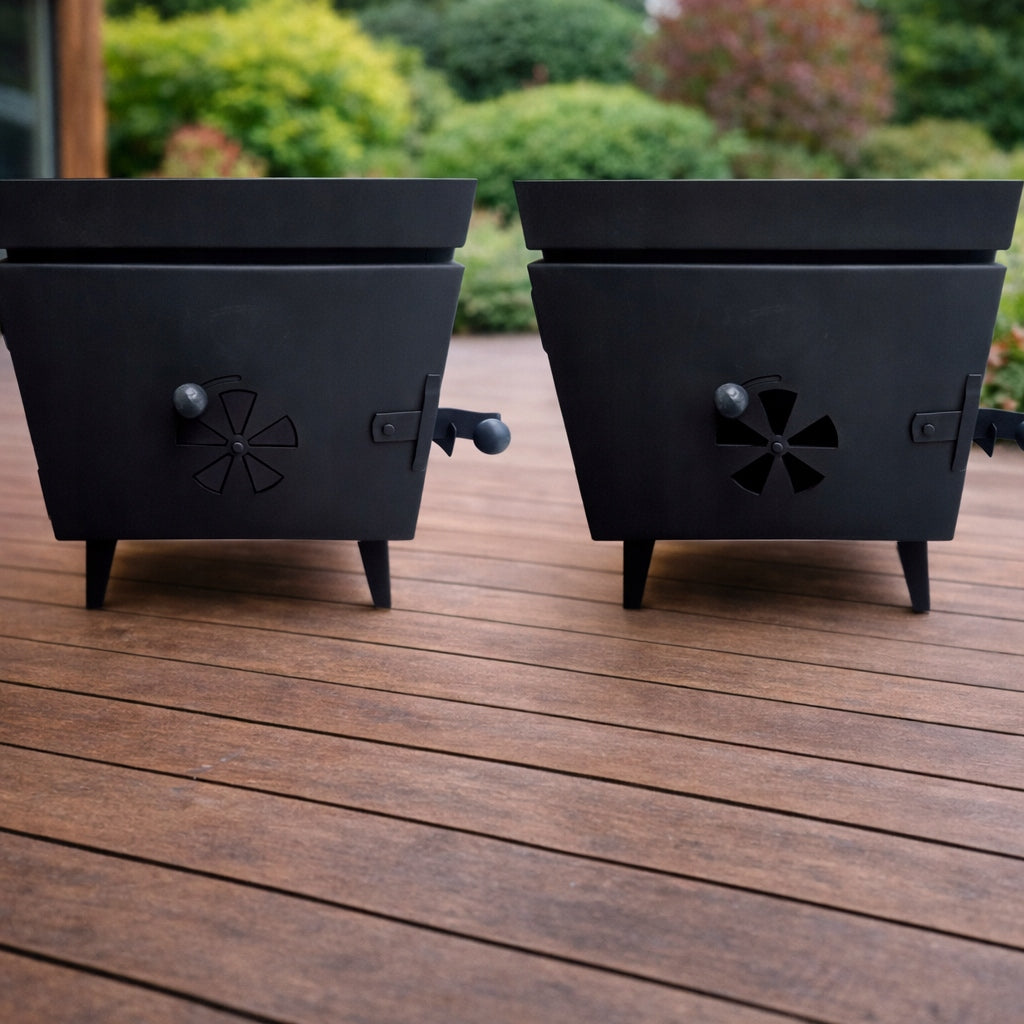 Wędzarnia Stalowa Metalowa Wędzarka Ogrodowa Czarna Metal Solidna + Gratisy