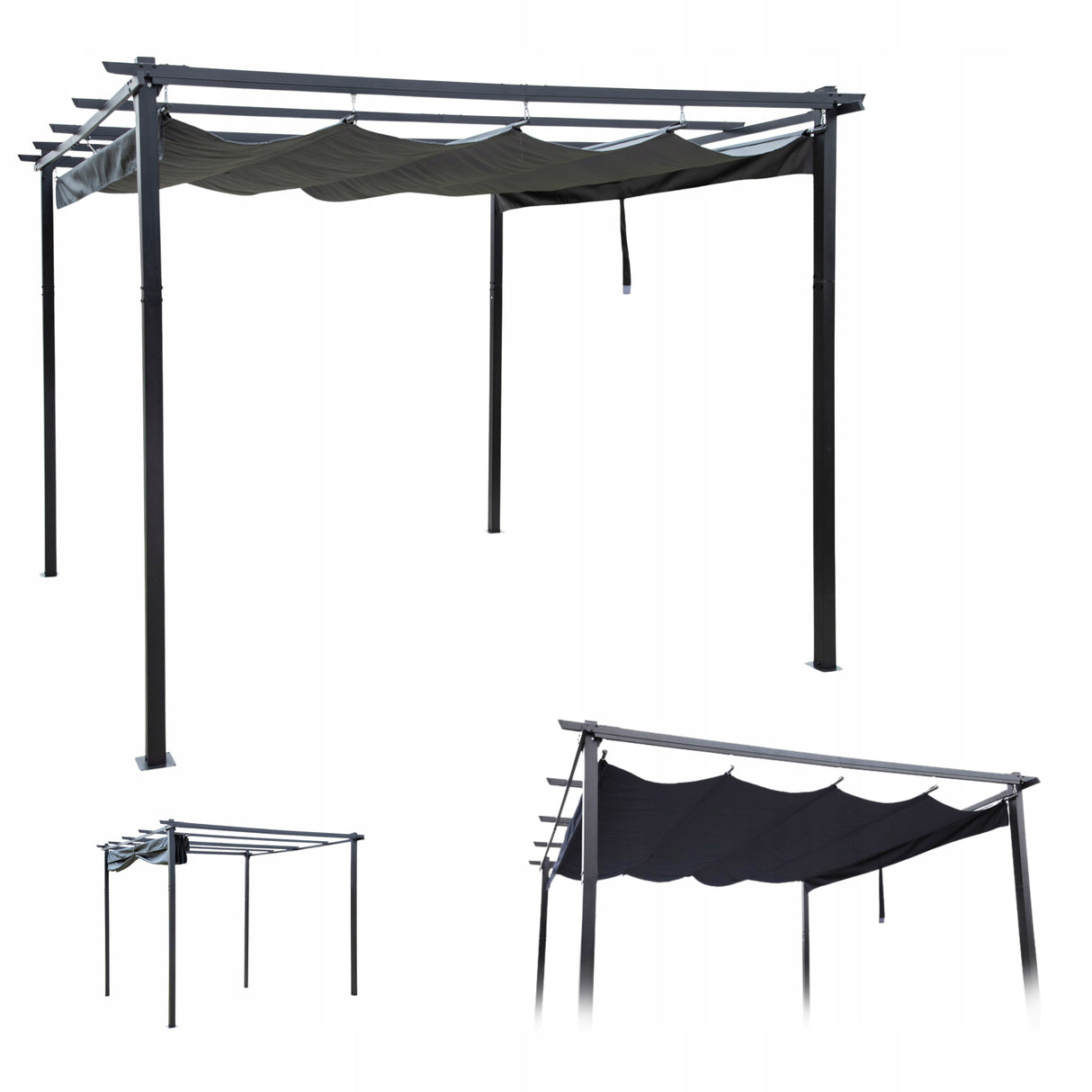 Altana Jumi metal Pergola Ogrodowa Tarasowa Dach 400 x 300 x 240cm