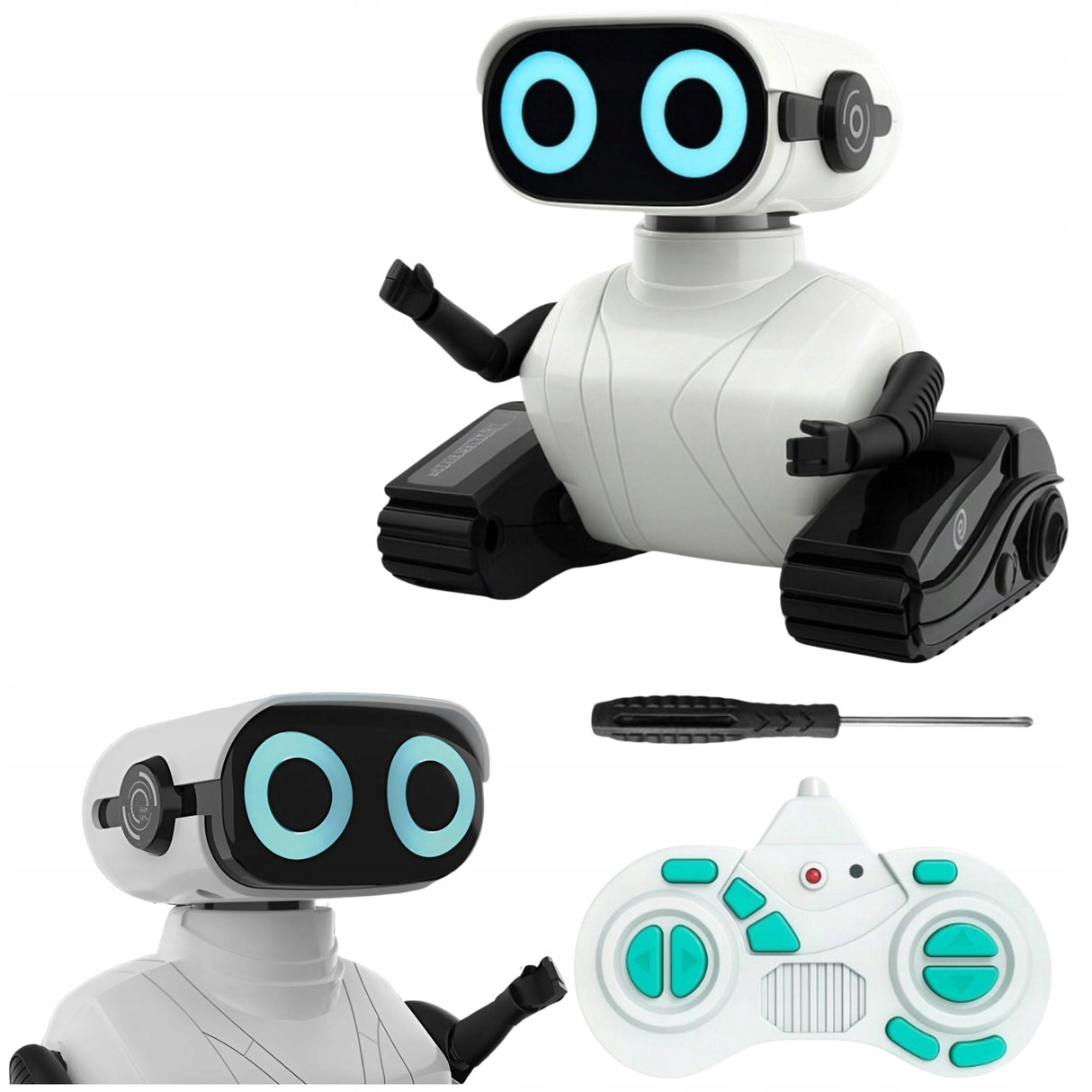 Robot Interaktywny Zdalnie Sterowany + Pilot Prezent dla Dzieci Dźwięk LED