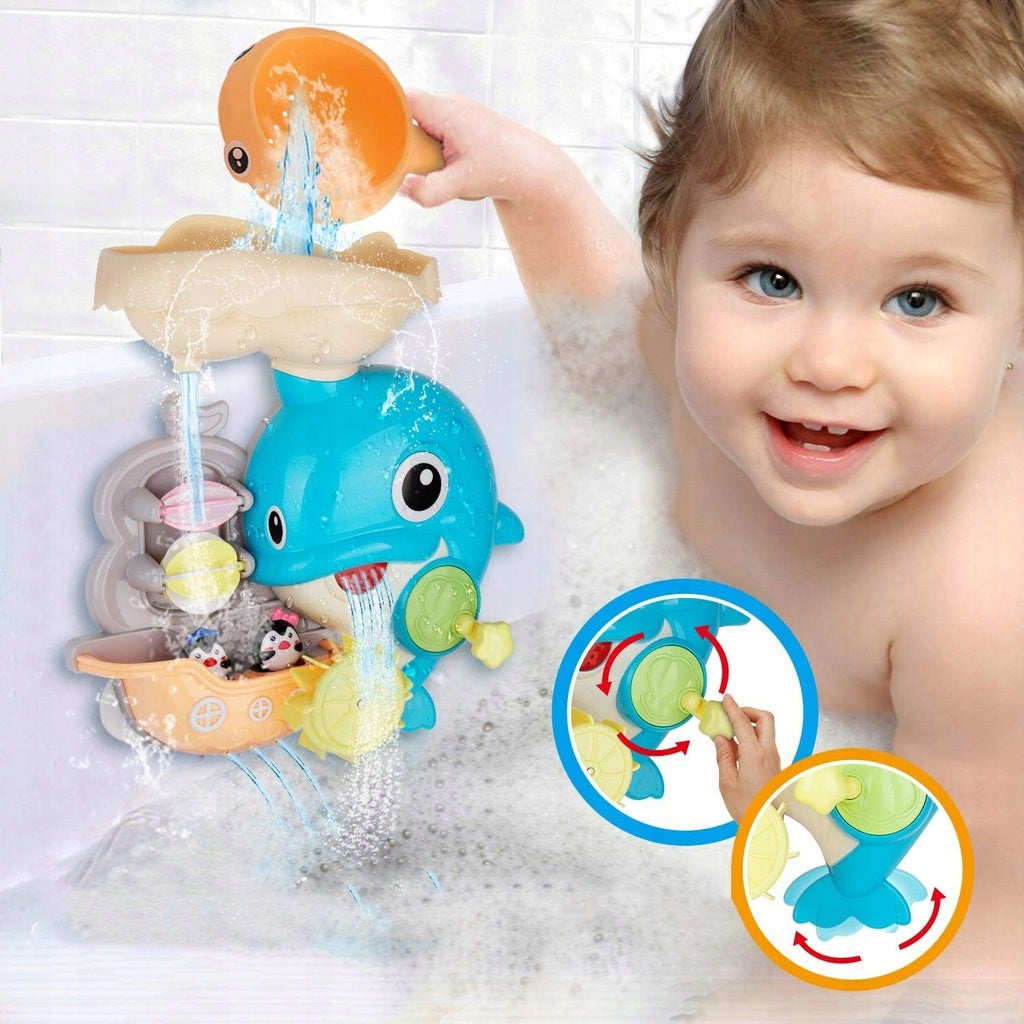 Zabawka do Wanny Delfinek Przelewowy Delfin Prysznic dla Dzieci do Kąpieli