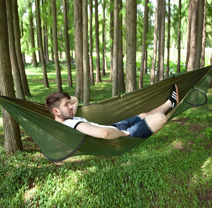 HAMAK Turystyczny SURVIVALOWY MOSKITIERA PIKNIKOWY Duży Wygodny na Wyjazd