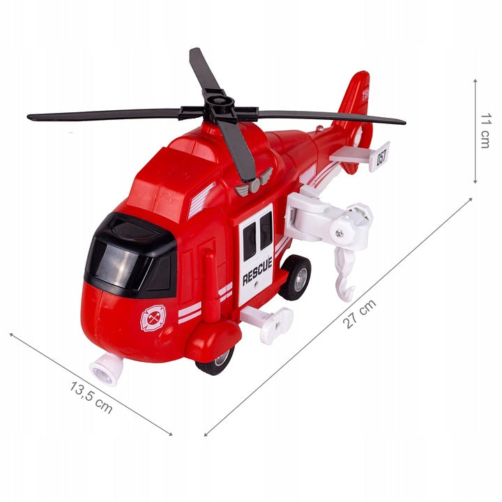 HELIKOPTER STRAŻY POŻARNEJ NAPĘD ŚWIATŁO DŹWIĘK