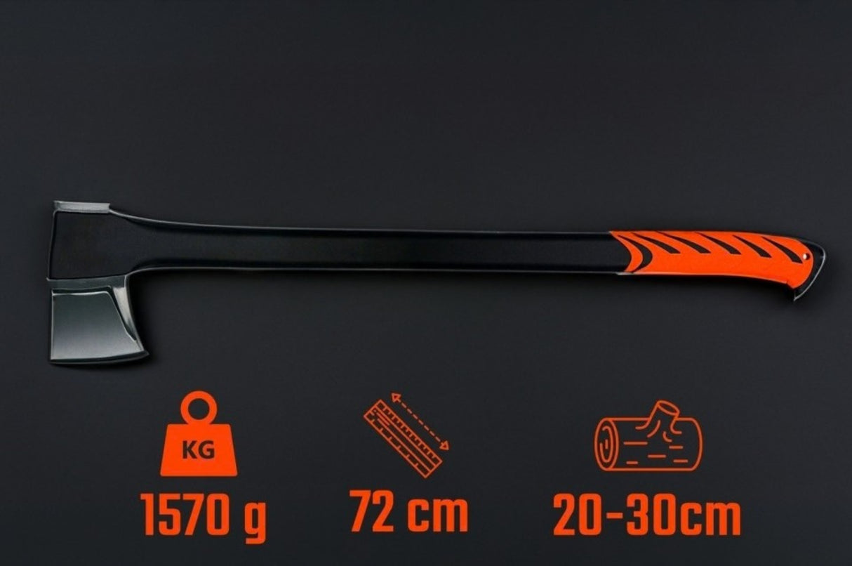 Siekiera do Łupania Drewna Drzewa Rozłupująca Uniwersalna Duża 72cm 1,57 KG