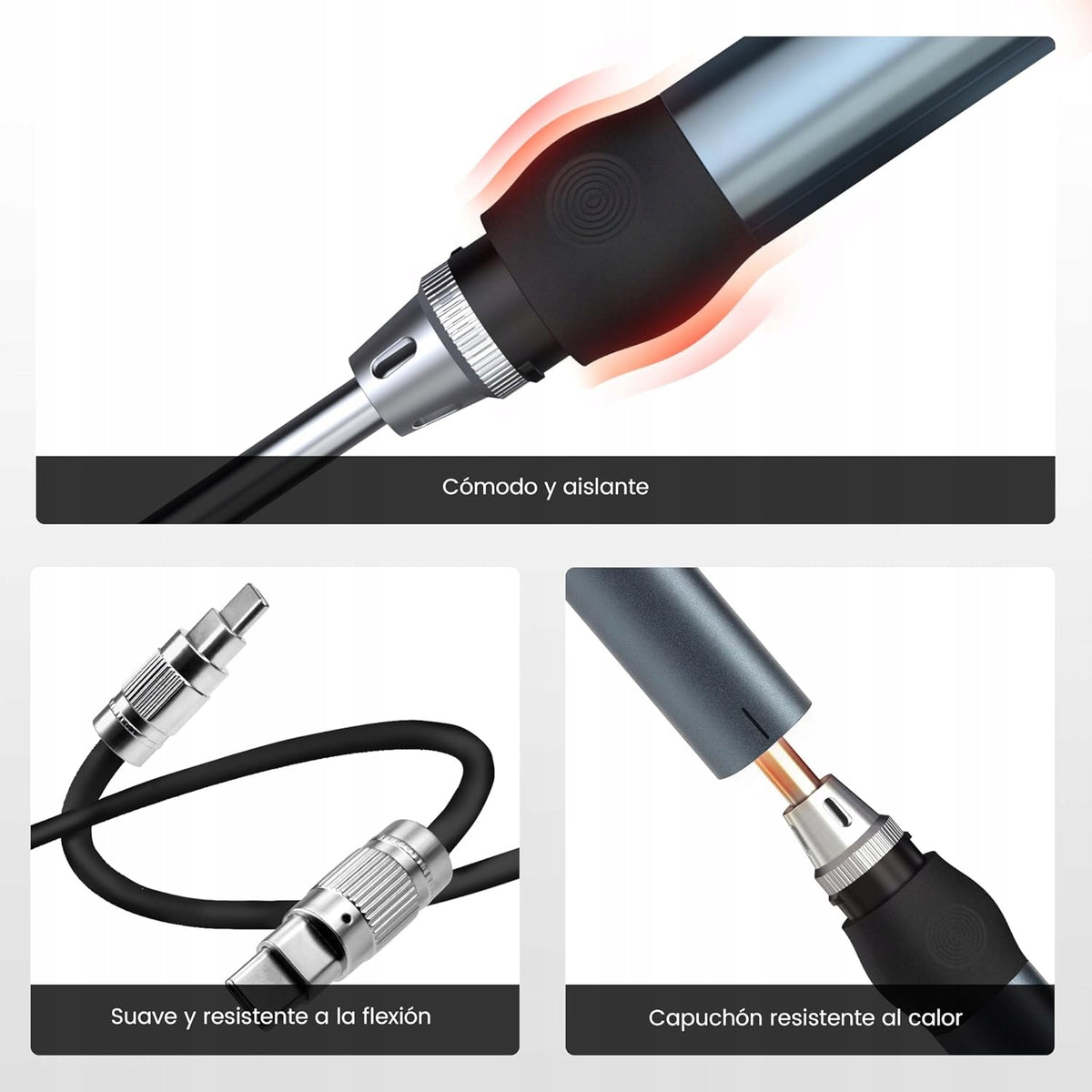 Lutownica Zestaw do Lutowania Głowica GaN 65 W USB C z Regulacją 80-420°C