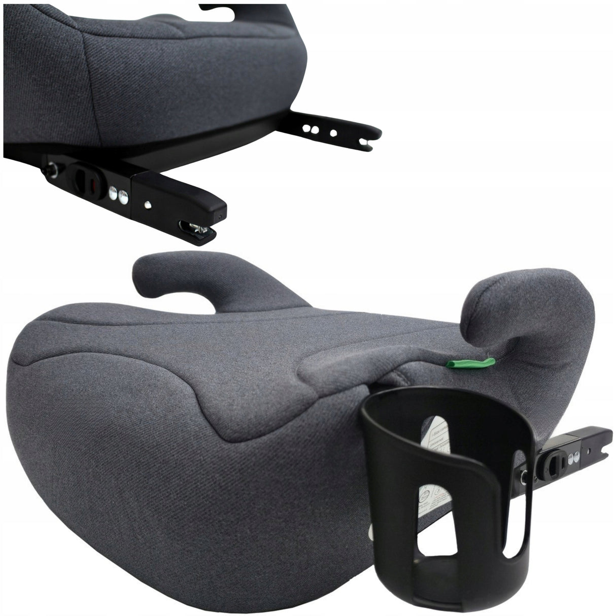 Fotelik Samochodowy Podstawka ISOFIX i-Size 125-150 cm Grafit Dla Dziecka