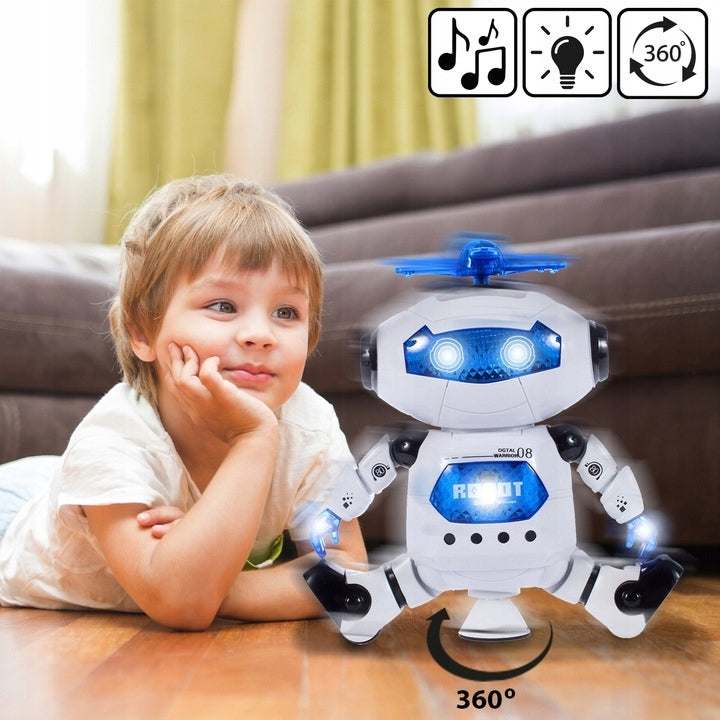 Robot Interaktywny Android Tańczący na Baterię dla Dzieci Obrót 360 Stopni