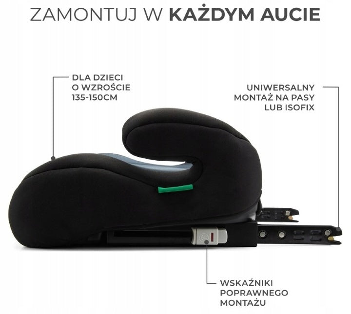 Fotelik Samochodowy dla Dziecka Podstawka Samochodowa Boost Czarny 36kg kk