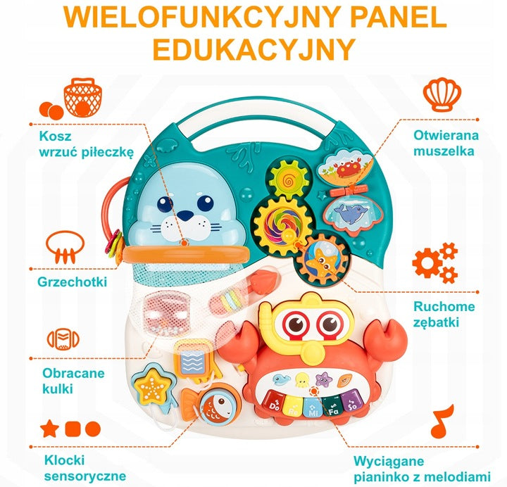 STOLIK EDUKACYJNY INTERAKTYWNY 2w1 TABLICA MUZYKA