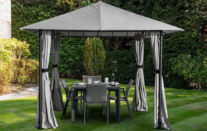 Pawilon Ogrodowy Namiot Altana LED 4 ścianek 3x3 300x300x260m Antracyt