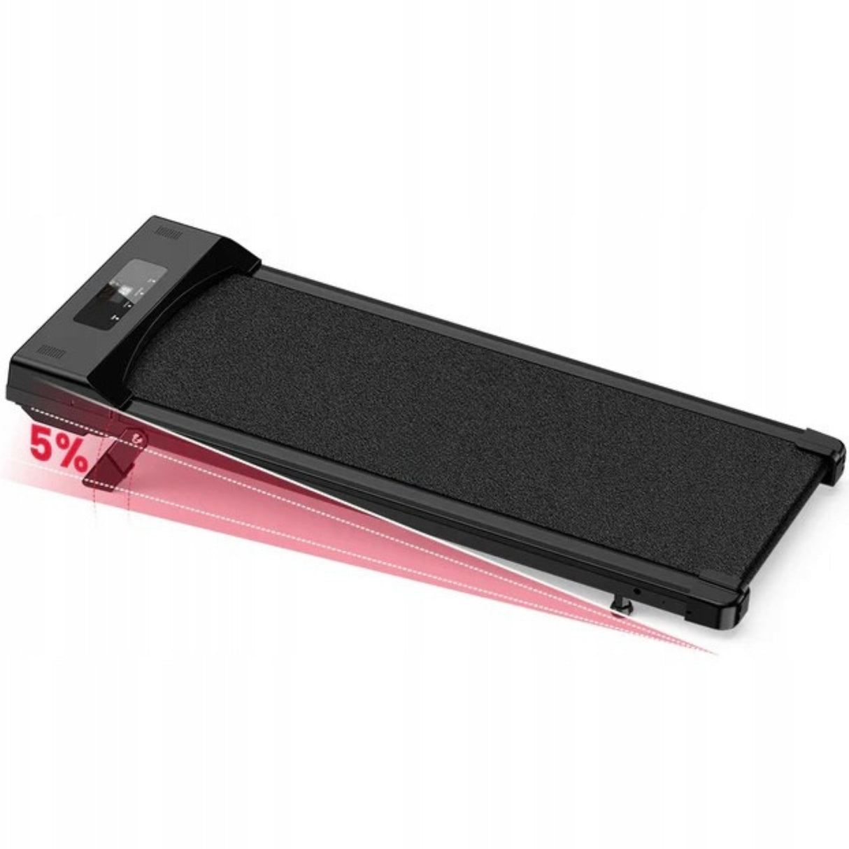 Bieżnia Domowa 5% Nachylenia Ręcznego Czarna C1 Prędkość 1-10KM/H 2,5 KM
