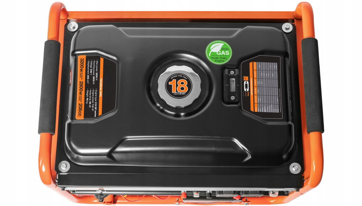 Agregat Prądotwórczy Generator Prądu Benzyna Gaz 3.2kW 230V AVR