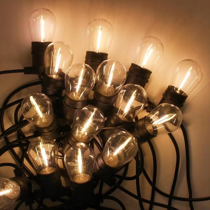 GIRLANDA OGRODOWA ŁAŃCUCH ŚWIETLNY LAMPKI NA TARAS LED WODOODPORNA IP65 20m