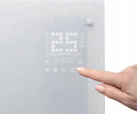 Grzejnik Konwektorowy Elektryczny Ścienny Wyświetlacz LCD 1,5 kW Termostat