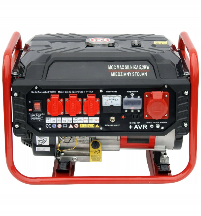 Mocny Agregat Prądotwórczy Generator Prądu Z Komputerem Licznik Godzin