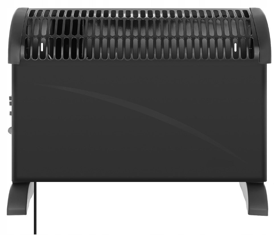 Grzejnik Elektryczny Termostat Konwektorowy 750W 1250W 2000W Czarny 3 Tryby