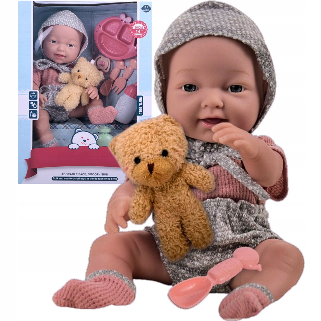 Lalka Bobas 36 cm z Akcesoriami i Ubrankiem - MOJA UKOCHANA LALKA Prezent
