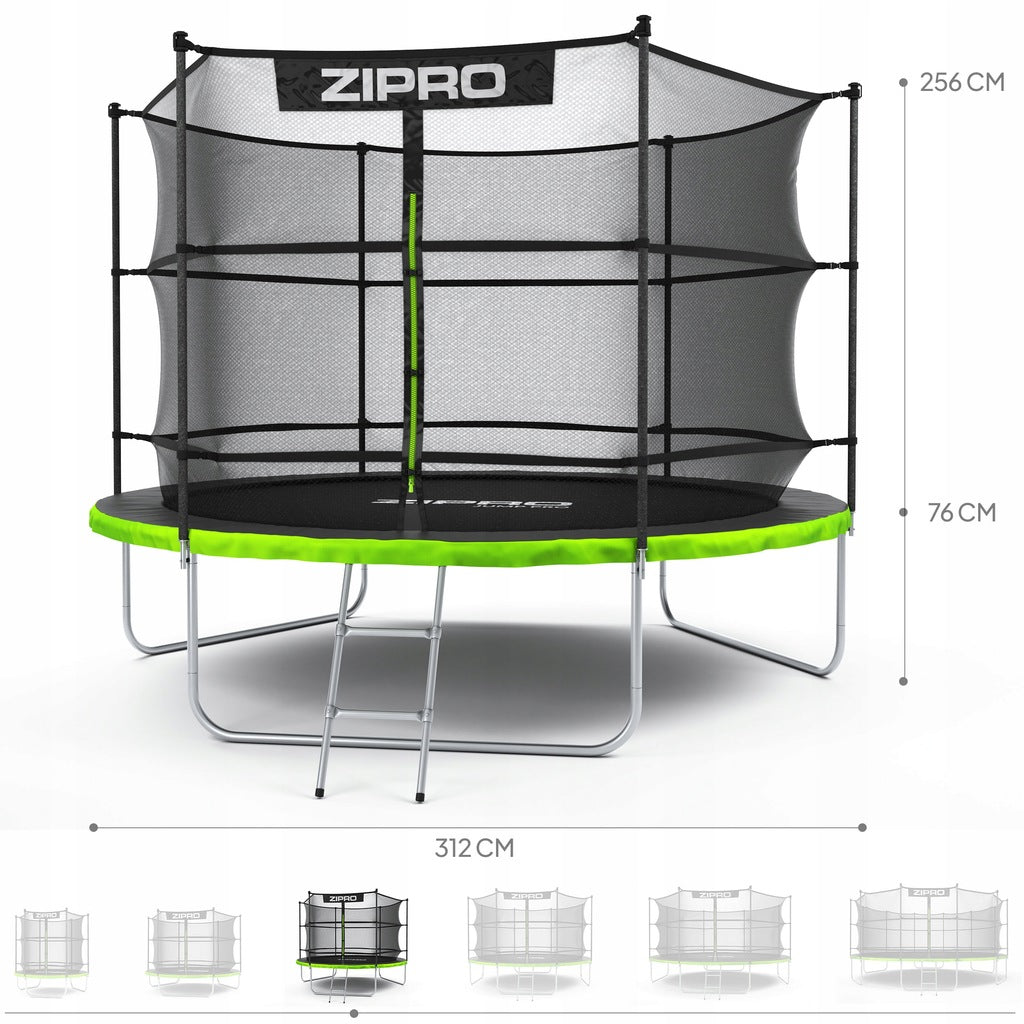 Trampolina ogrodowa z siatką wewnętrzną dla dzieci 304-312cm 10FT POVES