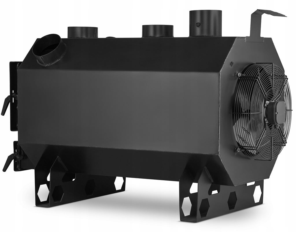 Piec z Nadmuchem Grzewczy Stal Czarny 35 kW Żeliwny Nadmuchowy Piecyk
