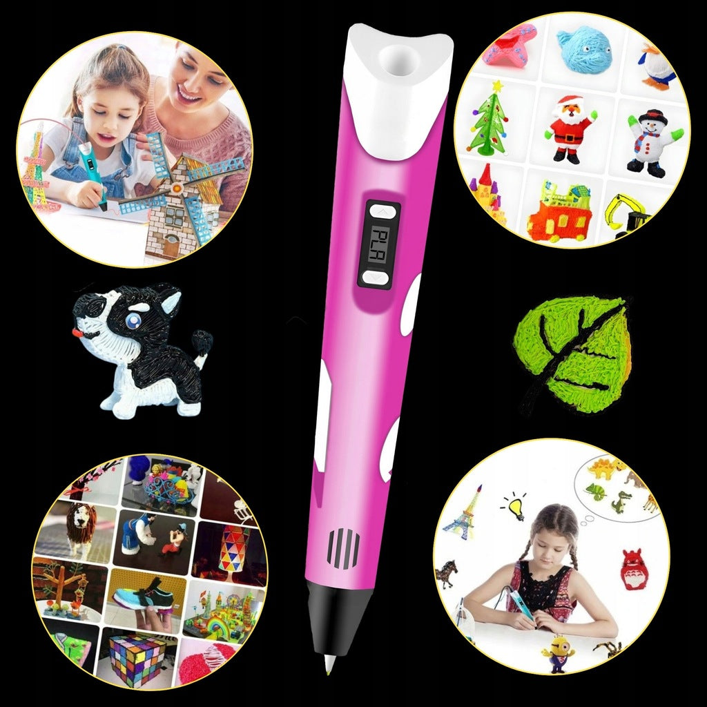 Długopis Drukarka 3D Pen i Wkłady Pla 110 Metrów Pen 3D Dla Dzieci Zestaw