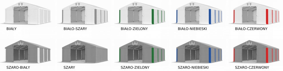 Namiot Ogrodowy Imprezowy Przemysłowy Magazynowy CAŁOROCZNY SZARY POVES 6x8