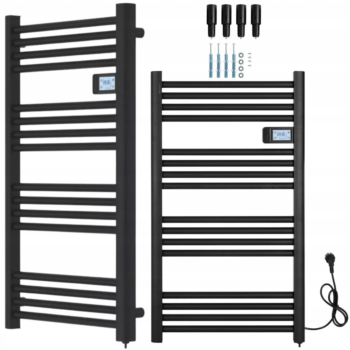 Grzejnik Łazienkowy Aluminium Drabinka Elektryczny Programator Czarny 500 W