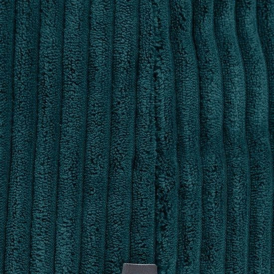 Pufa Worek Poves Kingston Cord Zielona Z Podnóżkiem 85x85x50cm Sztruksowy