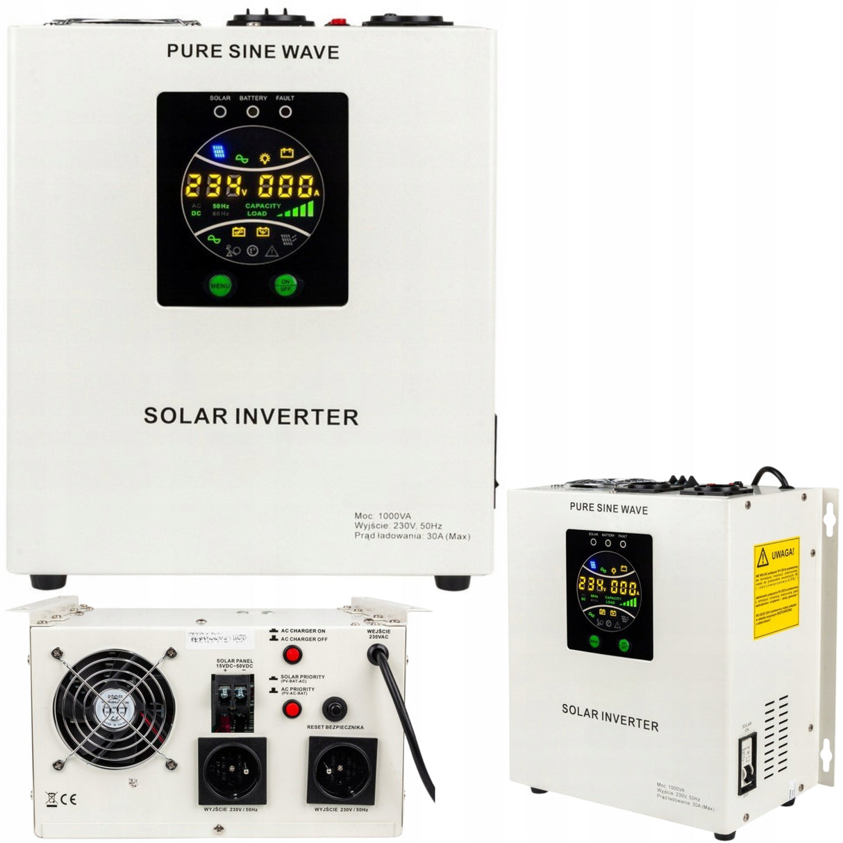 Przetwornica Inwerter Solarny Czysty Sinus Niezawodne Źródło Energii 1000 W