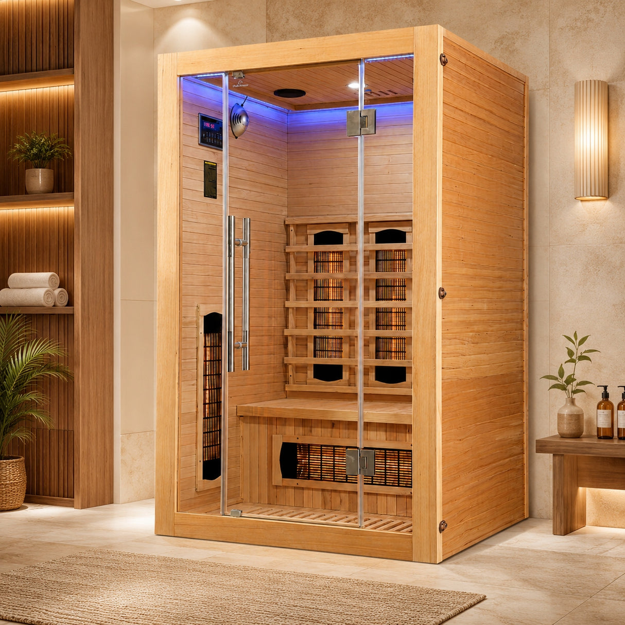 Sauna Dwuosobowa Infrared Domowe Spa na 2 Osoby Naturalna Vento Sauna Relax