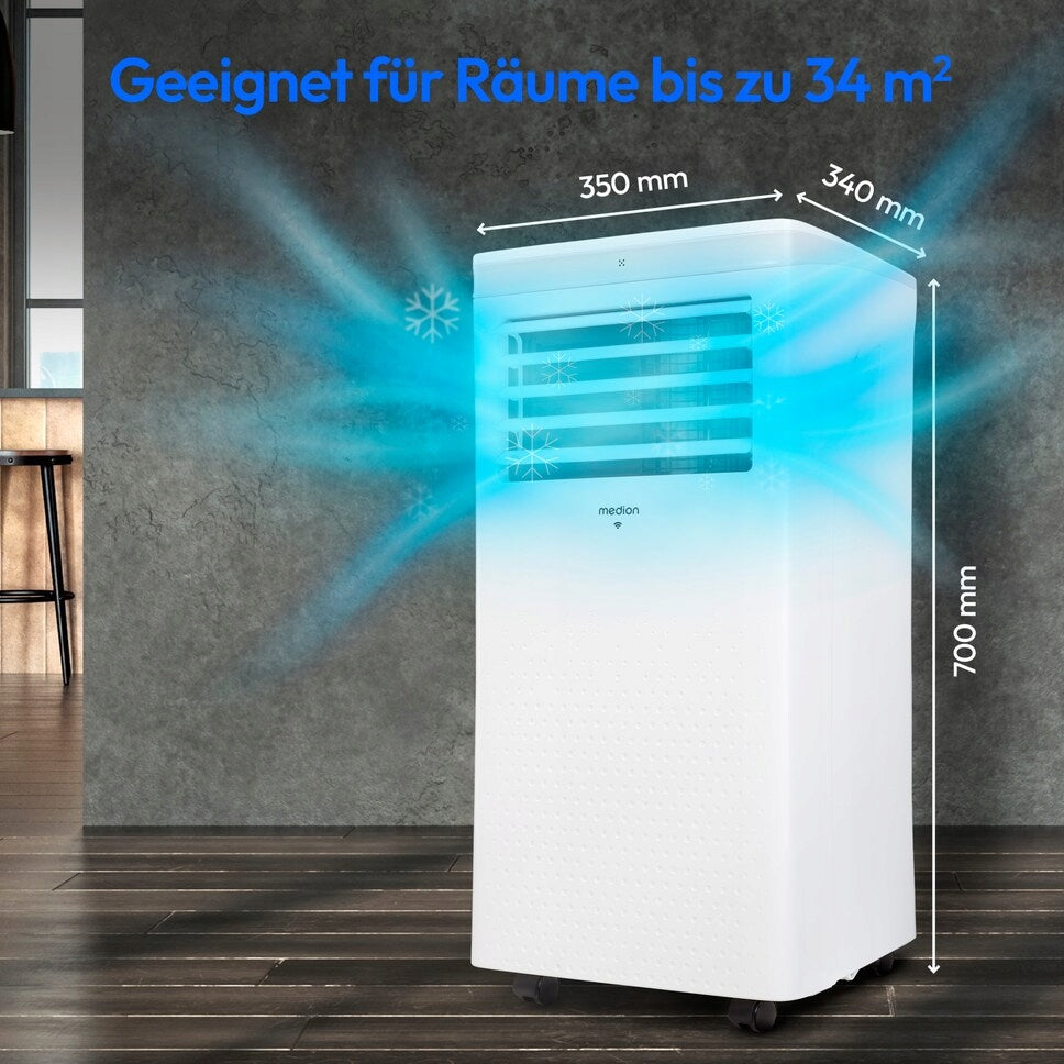 Klimatyzator Przenośny Medion MD37733 1000 W 3w1 34m2 10000 BTU Wi-Fi Pilot