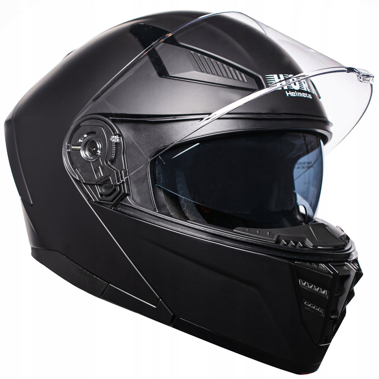 Kask Szczękowy Motocyklowy pod Interkom Blenda Czarny Met Rozmiar XS