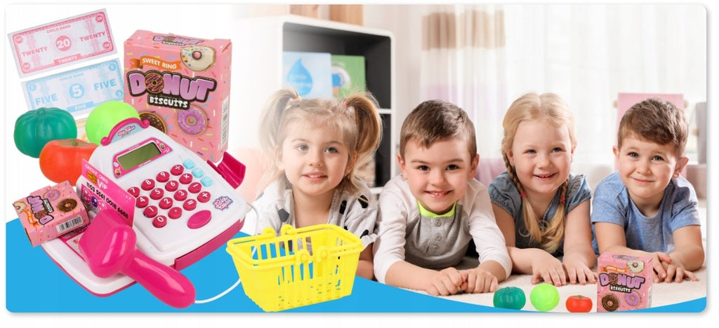 Edukacyjna Sklepowa Kasa Fiskalna Wózek Pieniądze