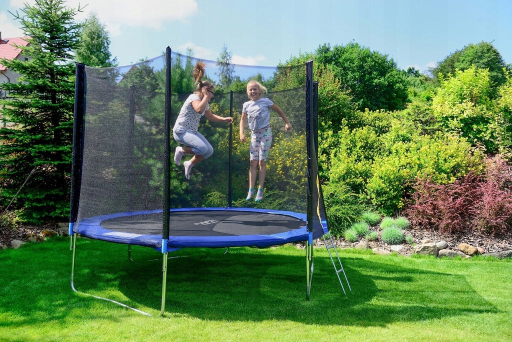 TRAMPOLINA OGRODOWA 312CM 10FT SIATKA + DRABINKA 304-312cm
