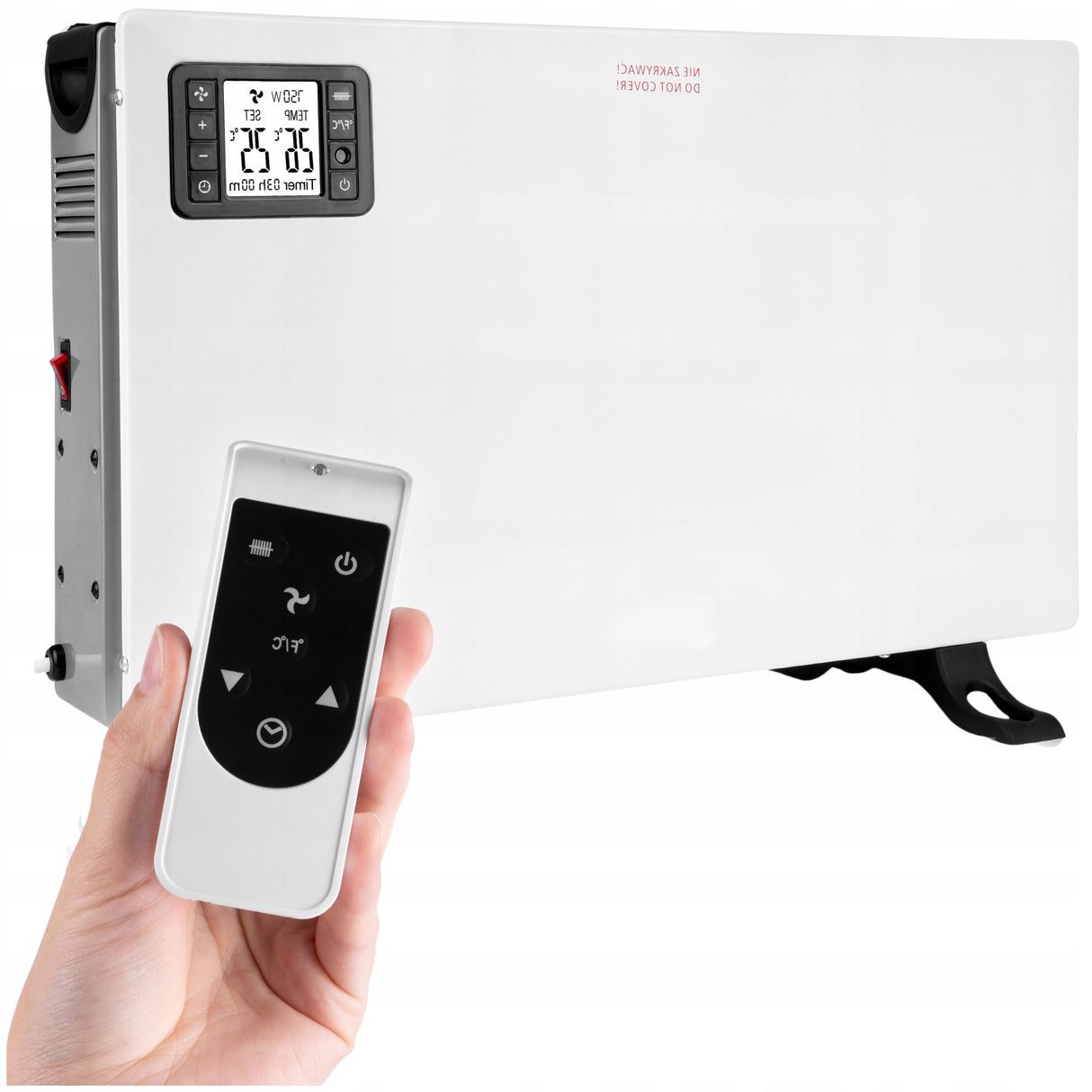Grzejnik Konwektorowy Elektryczny Timer Pilot Turbo Mocny 2000W Termostat