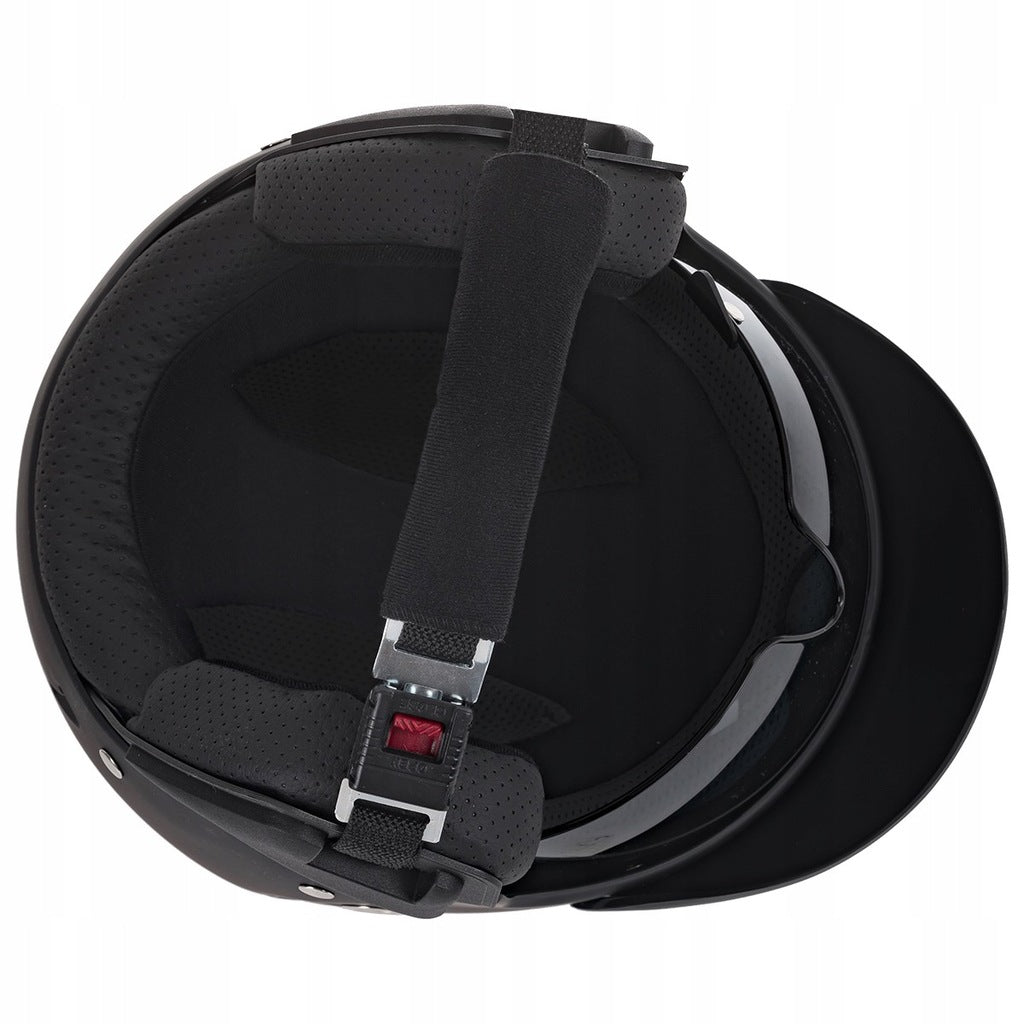 Kask Motocyklowy Młodzieżowy Otwarty Aviator ST L Czarny Mat