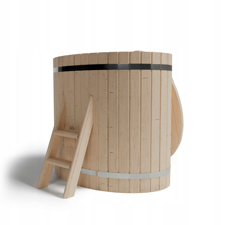 Sauna Ogrodowa z Piecem na Drewno i Balią Szwedzkie Drewno Quadro 340 cm