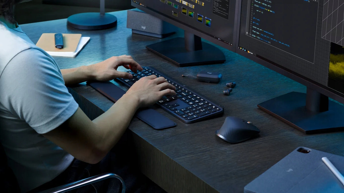 Klawiatura Logitech Bezprzewodowa Grafitowa QWERTZ DE MX Keys S Szara