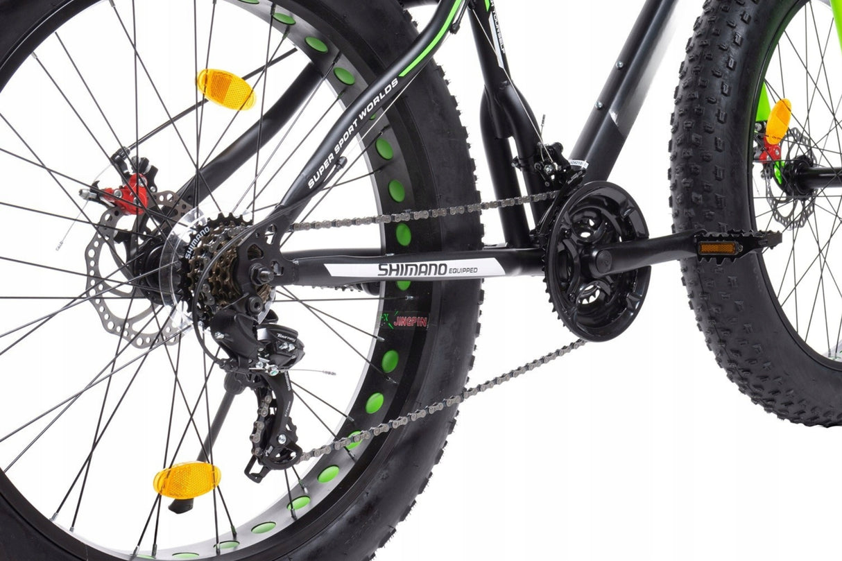 Rower Terenowy FATBIKE Szerokie Opony Stalowa Rama Przerzutki SHIMANO 26"