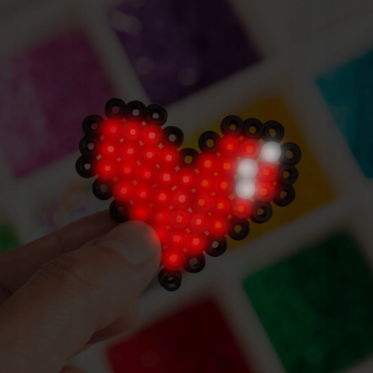 Koraliki Fluorestencyjne DIY Świecące Szablony Kuferek do Prasowania