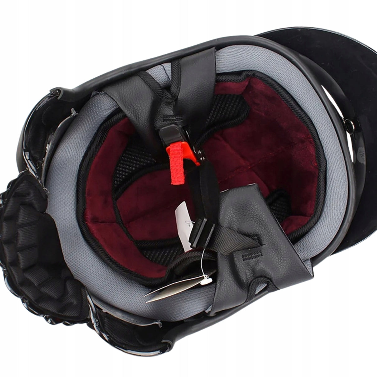 Kask Motocyklowy w Stylu Czaszki Unikalny Hełm Ochronny Pół Twarzy MAT XL