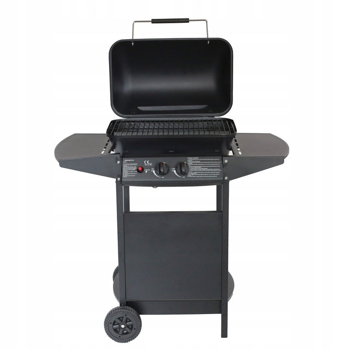 Kompaktowy Grill Gazowy Dwupalnikowy Stalowy 5,5 kW Trwały Przenośny