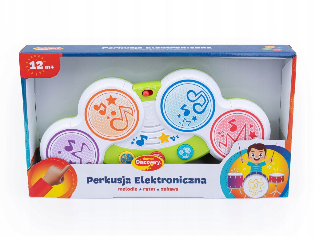 PERKUSJA ELEKTRONICZNA DLA DZIECI BĘBENEK ŚWIECI