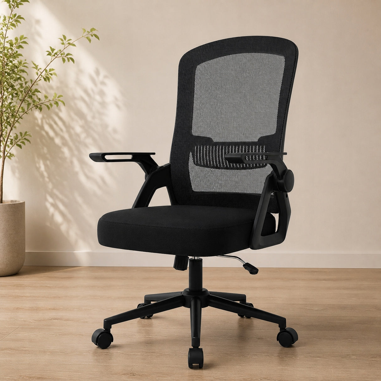 Krzesło Biurowe Ergonomiczne z Wyściełanym Siedziskiem Czarne X24F00K086