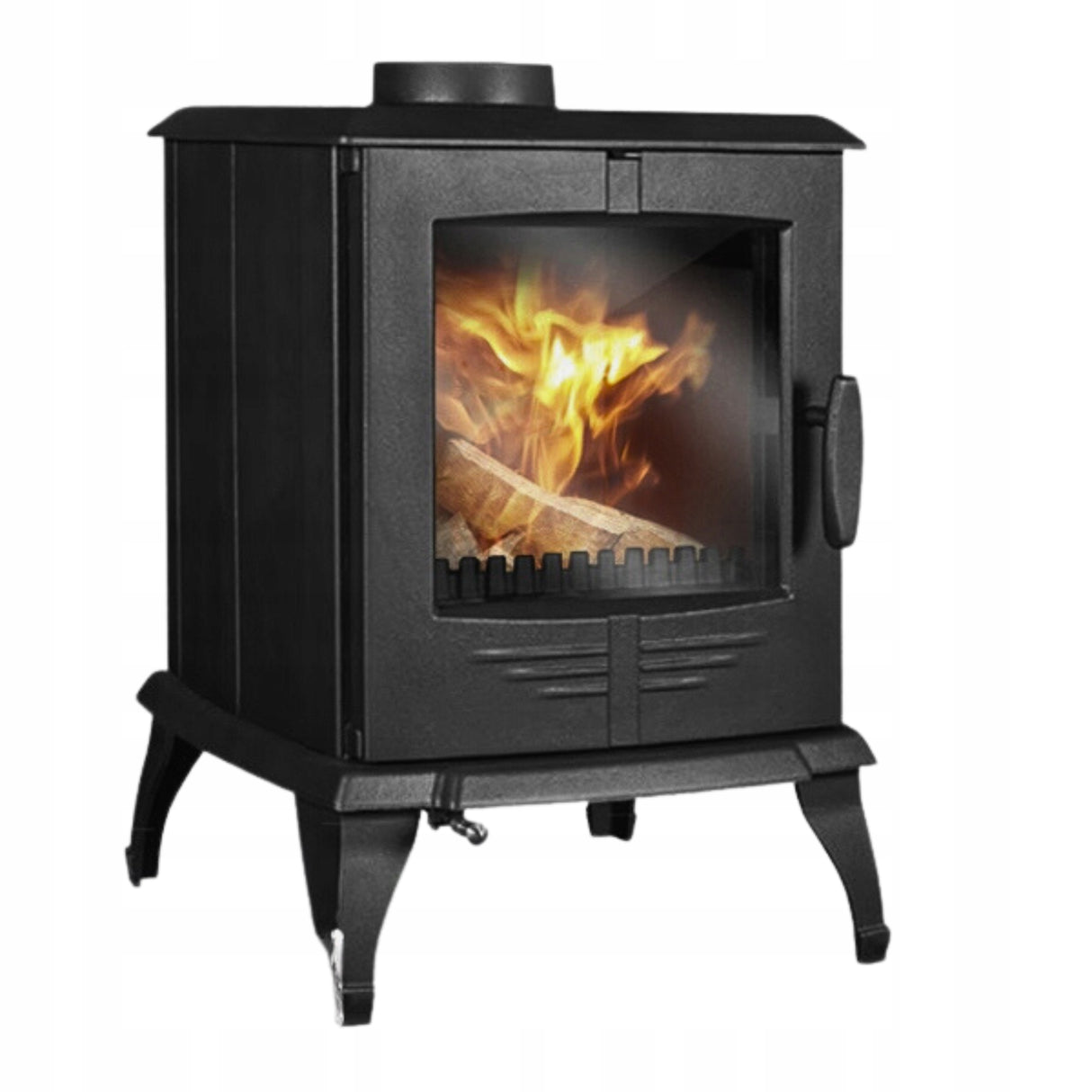 Piec Kominek Piecyk Żeliwny P7 ECO 9,3kW Stalowy Czarny Koza Wolnostojący