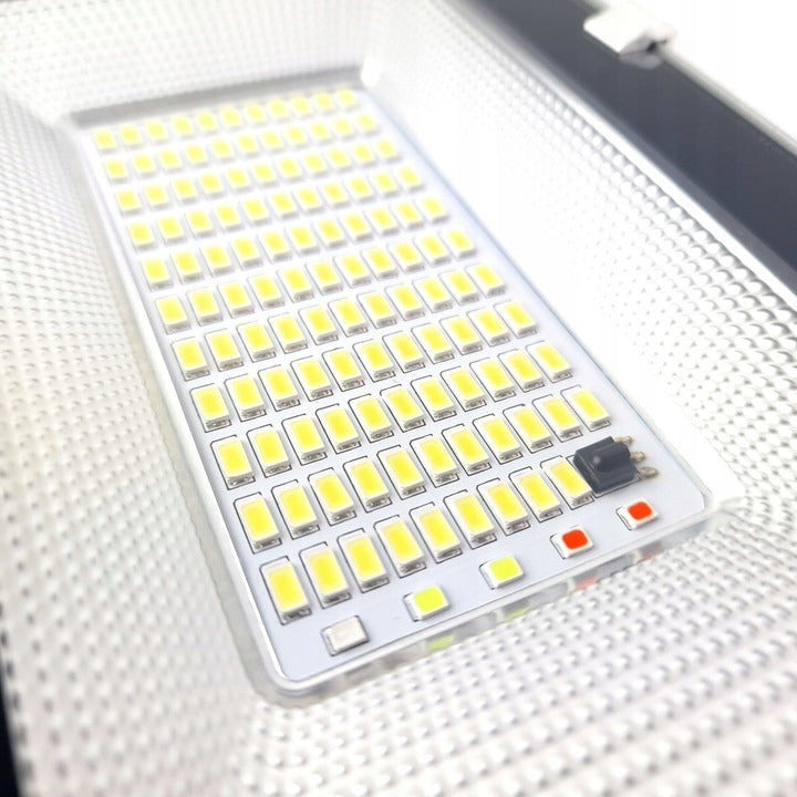 MOCNA LAMPA SOLARNA DIOD LED ŚCIENNA ULICZNA PILOT IP65 7000K COB OGRÓD1szt