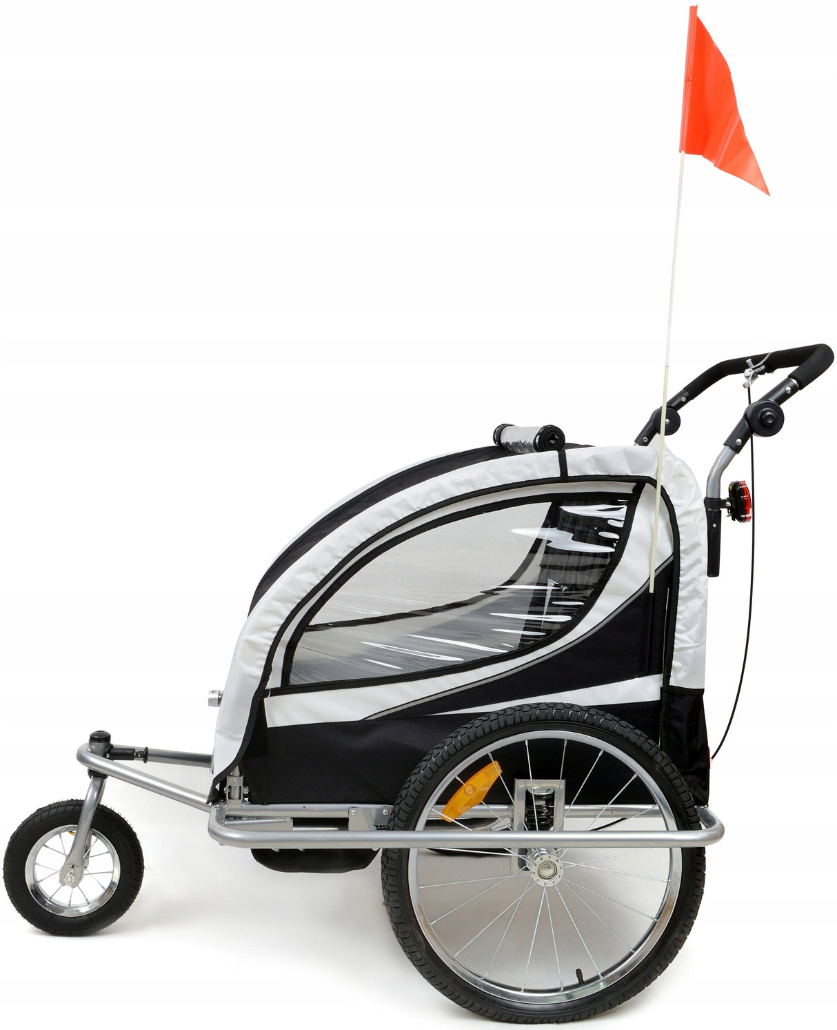Przyczepka Rowerowa z Amortyzatorem 3w1 Pro Led Jogger dla 2 Dzieci Zabawka