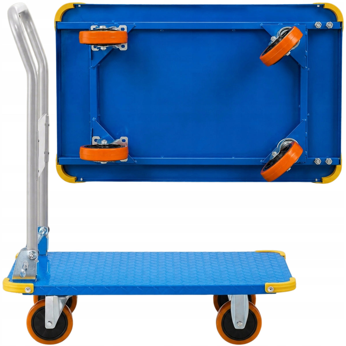 Wózek Magazynowy Platformowy Transportowy Pełne Koła Udźwig 150 KG MAX