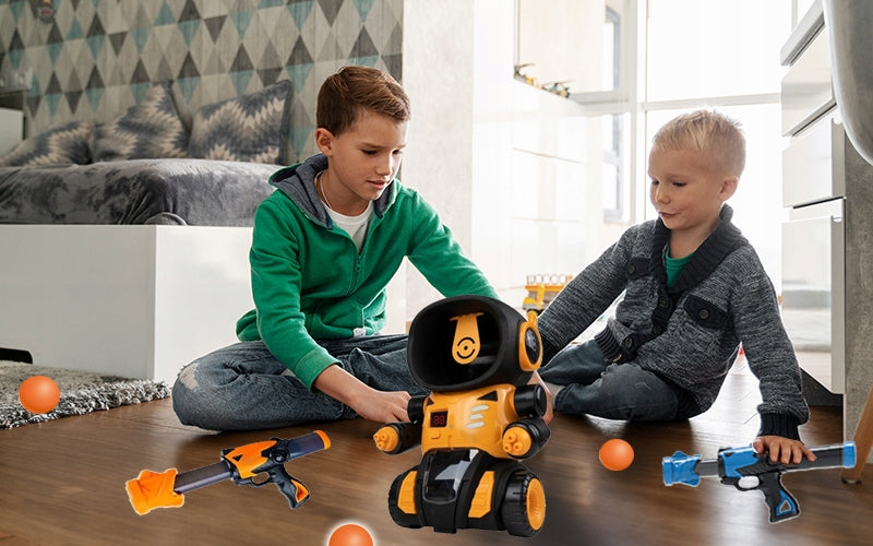 Gra Zręcznościowa Strzelnica Robot Zabawka dla Dzieci 2 Karabiny 24 Kulki